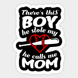 'He Calls Me Mom' Sweet Baseball Mother Gift Sticker